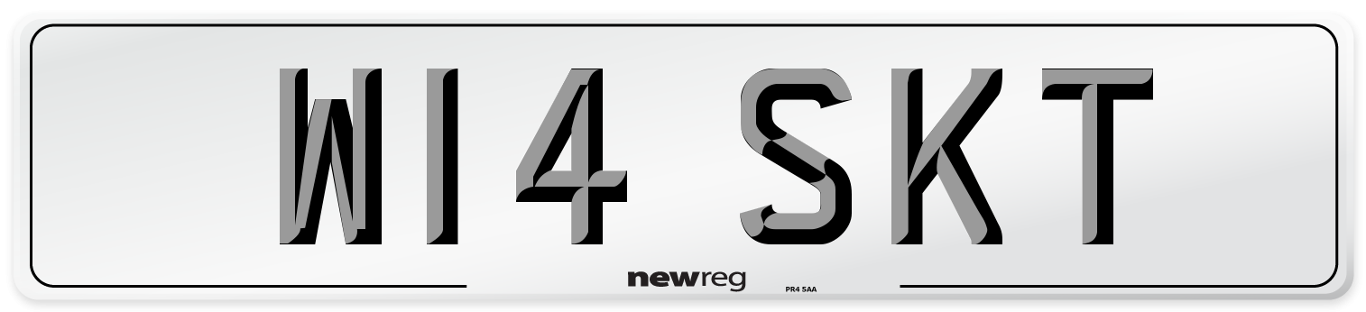 W14 SKT Number Plate from New Reg